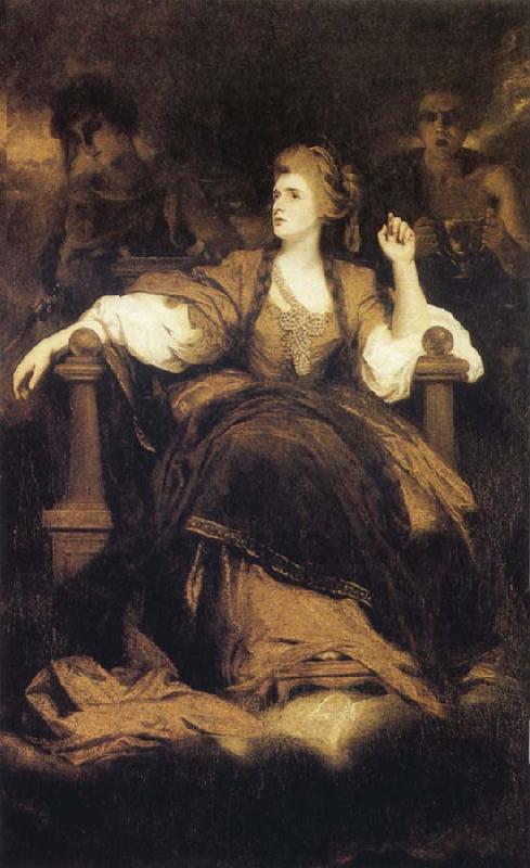 Sir Joshua Reynolds Sarah Siddons as the Traginc Muse oil painting image